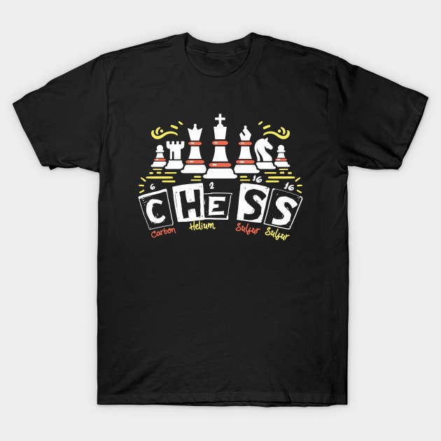 Chess Periodic Table T-Shirt by maxdax